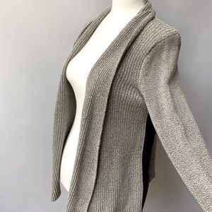 Banana republic grey /black cardigan zipper detail